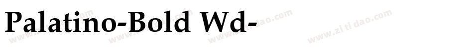 Palatino-Bold Wd字体转换